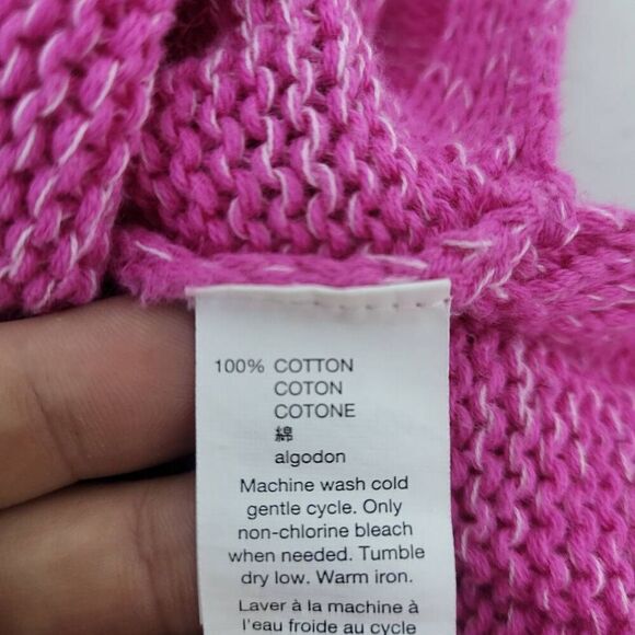 Gap Womens Open Knit Sweater Tunic Size Medium Pink Pullover Boho Beachy Layers - Picture 5 of 7